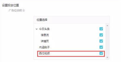 西瓜視頻廣告主在頭條AD后臺(tái)創(chuàng)建廣告計(jì)劃時(shí)，可單獨(dú)在西瓜視頻投放廣告。